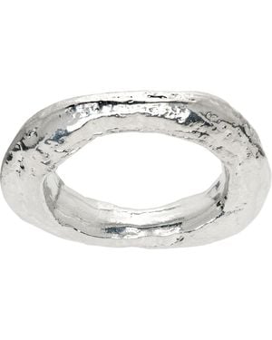 Homme Plissé Issey Miyake Cavern Ring - Metallic