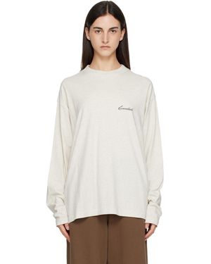 Fear Of God Off- Classic Fit Long Sleeve T-Shirt - White