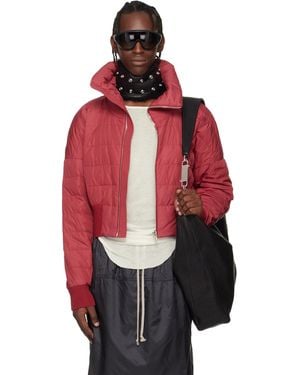 Rick Owens Moncler + Cropped Down Jacket - Red