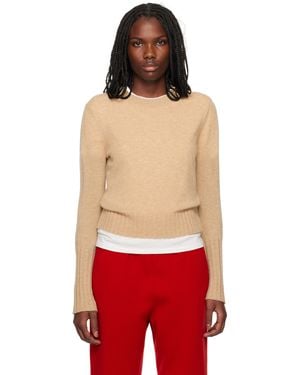 Guest In Residence Shrunken Crew Jumper - Red