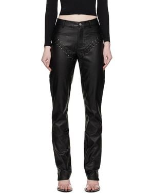 Miaou Hannah Jewett Edition Jet Faux-Leather Trousers - Black