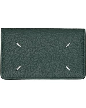 Maison Margiela Leather Card Holder - Green