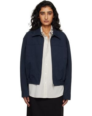 DUNST Collared Blouson Jacket - Blue