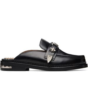 Toga Leather Slip-On Loafers - Black