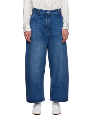 Studio Nicholson ブルー Chalco クロップドジーンズ