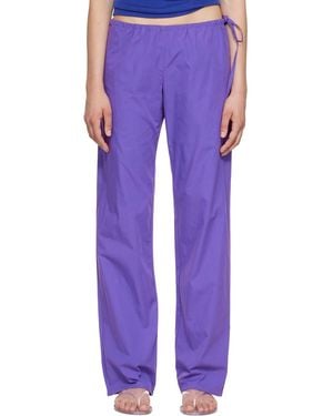Brooke Callahan Tie Lounge Trousers - Purple