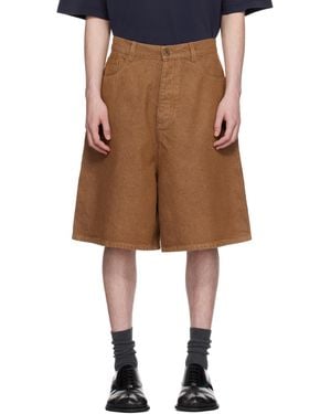 JW Anderson ブラウン Aged デニムショートパンツ - ブラック