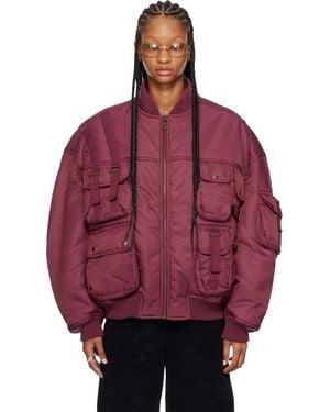 Lu'u Dan Blouson Aviateur Bourgogne - Rouge