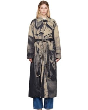 Jean Paul Gaultier 'The Trompe L'Œil' Trench Coat - Black