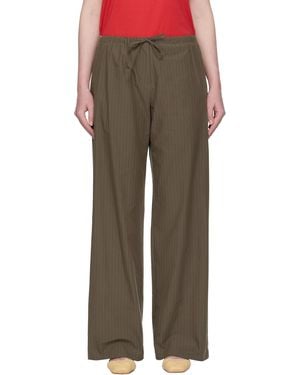 Amomento Stripe Banding Lounge Pants - Brown