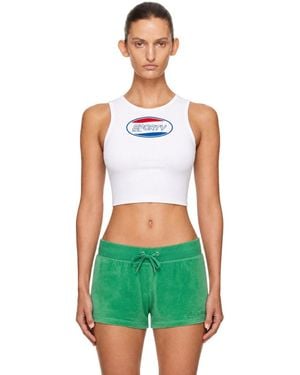 Sporty & Rich Britney Ribbed Baby Tank Top - Green