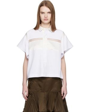 Sacai Cotton Jersey Polo - White