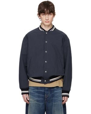 Maison Kitsuné ネイビー Teddy ボンバージャケット - ブルー