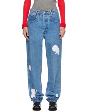 STEFAN COOKE Patch Vintage Jeans - Blue