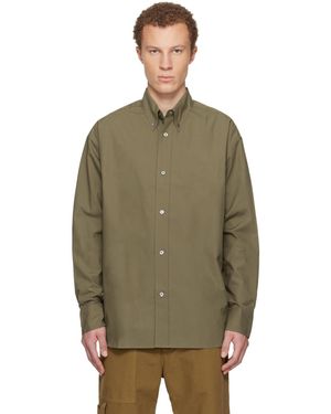 Studio Nicholson Khaki Jude Cotton Shirt - Green