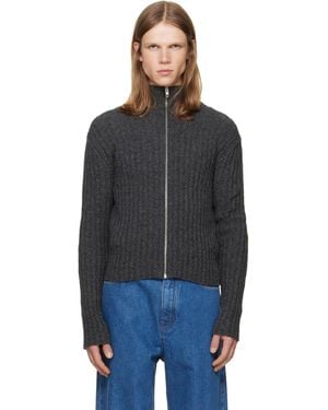 Jil Sander Zip Up Cardigan - Black