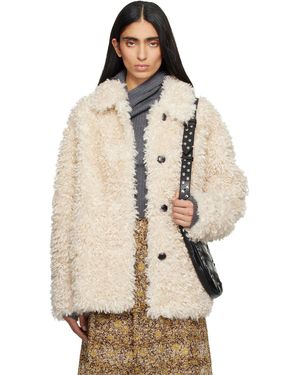 Isabel Marant Tarvey Faux-Fur Jacket - Natural