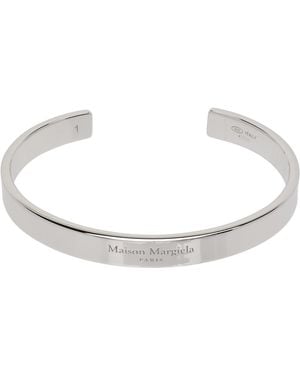Maison Margiela Logo Reference Cuff Bracelet - Black