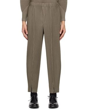 Homme Plissé Issey Miyake Homme Plissé Issey Miyake Khaki Monthly Colour November Trousers - Multicolour