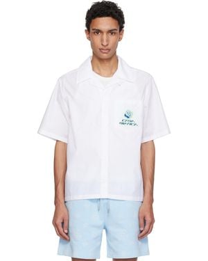 CASABLANCA Embroidered Ss Shirt - White