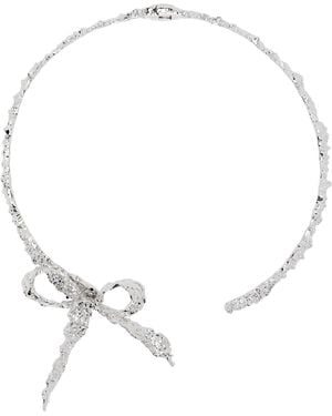ShuShu/Tong Yvmin Edition Lace Bowknot Choker - Metallic