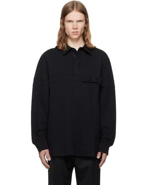 Simone Rocha Bow Stripe Rugby Polo - Black
