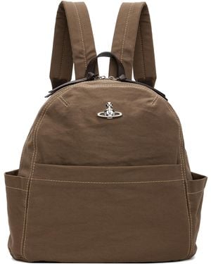 Vivienne Westwood Khaki George Medium Backpack - Brown