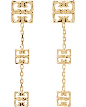 Givenchy ゴールド 4G Liquid メタル ピアス - ホワイト