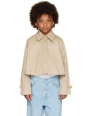 MM6 by Maison Martin Margiela キッズ｜ベージュ ロウ ヘム ジャケット - ブルー