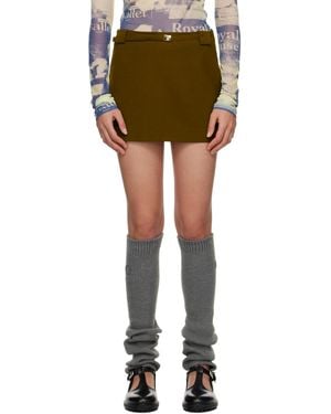 OPEN YY Belted Miniskirt - Green