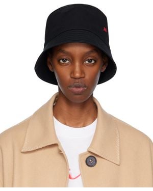 Marni Black Embroidered Logo Bucket Hat - Multicolour