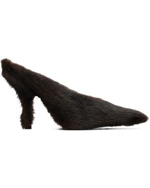 Alexander Wang Natasha 105Mm Faux Fur Heels - Black