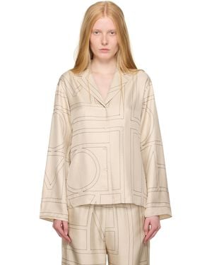 TOTEME Chemise En Soie À Monogrammes - Neutre