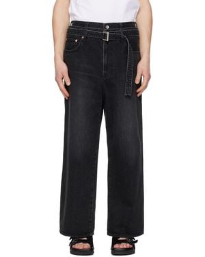 Sacai Belted Jeans - Black