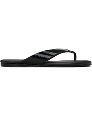 Courreges Vinyl Flip-Flops - Black