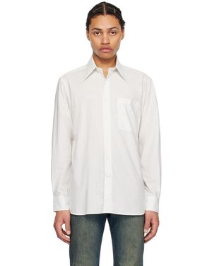 Husbands Wide Collar Shirt - White