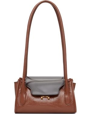 Marni Leather Trunkette Bag - Brown