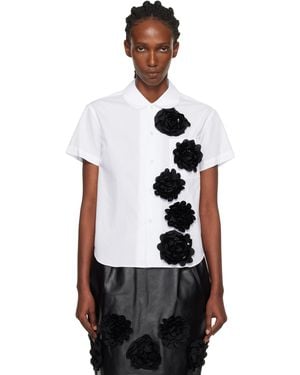 Tao Comme Des Garçons Flower Cotton Shirt - Black