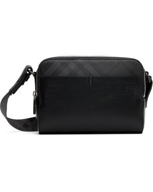 Burberry Pop Check Crossbody Bag - Black