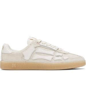 Amiri Off- Croc Debossed Pacific Bones Sneakers - Black