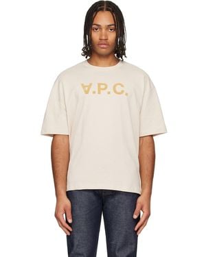 A.P.C. Off- Flocked T-Shirt - Multicolour