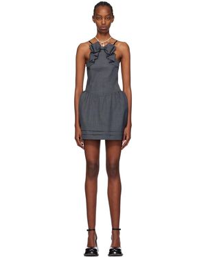【関税込み】Shushu/Tong グレー カーブ ミニワンピース ShuShu/Tong グレー カーブ ミニワンピース ブラック | Lyst