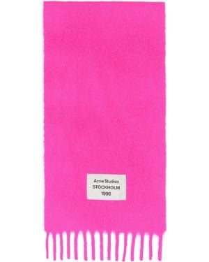 Acne Studios Fringe Alpaca Scarf - Pink