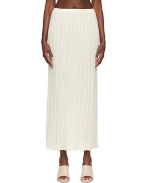 Lauren Manoogian Off- Plisse Maxi Skirt - Natural