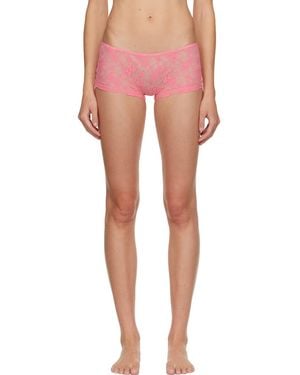 Fruity Booty Lace Boyleg Briefs - Pink