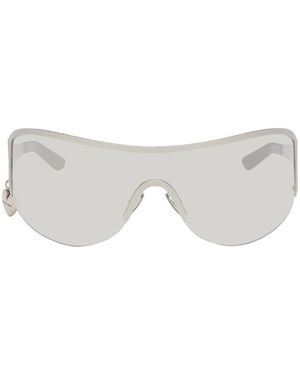 Acne Studios シルバー メタルフレーム サングラス - ブラック