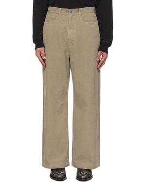 Tonywack Pantalon Ample Lavé En Velours Côtelé - Neutre