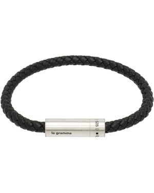 Le Gramme Leather Cable 'Le 7G' Bracelet - Black