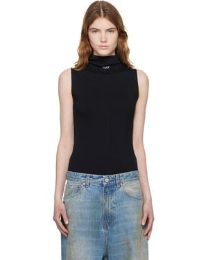 Off-White c/o Virgil Abloh 'Off' Stamp Rib Bodysuit - Black
