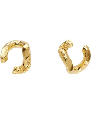 Alighieri Boucles D'Oreilles 'The Flashback' Dorées - Noir